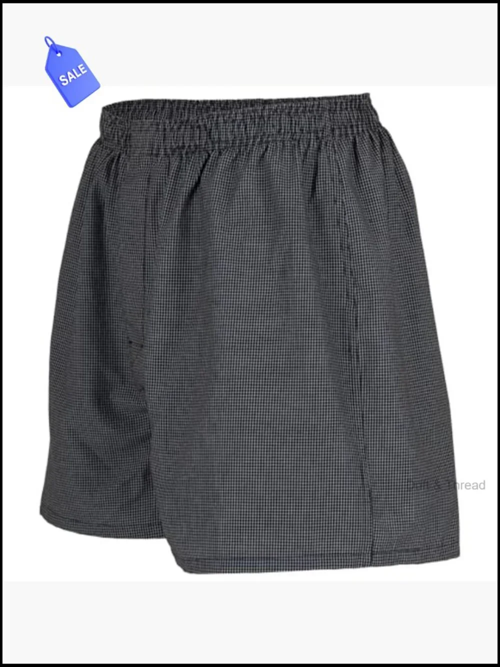 Men's Woven Cotton Boxers 5 Pack Soft Breathable Moisture Wicking Tag-Free Mid